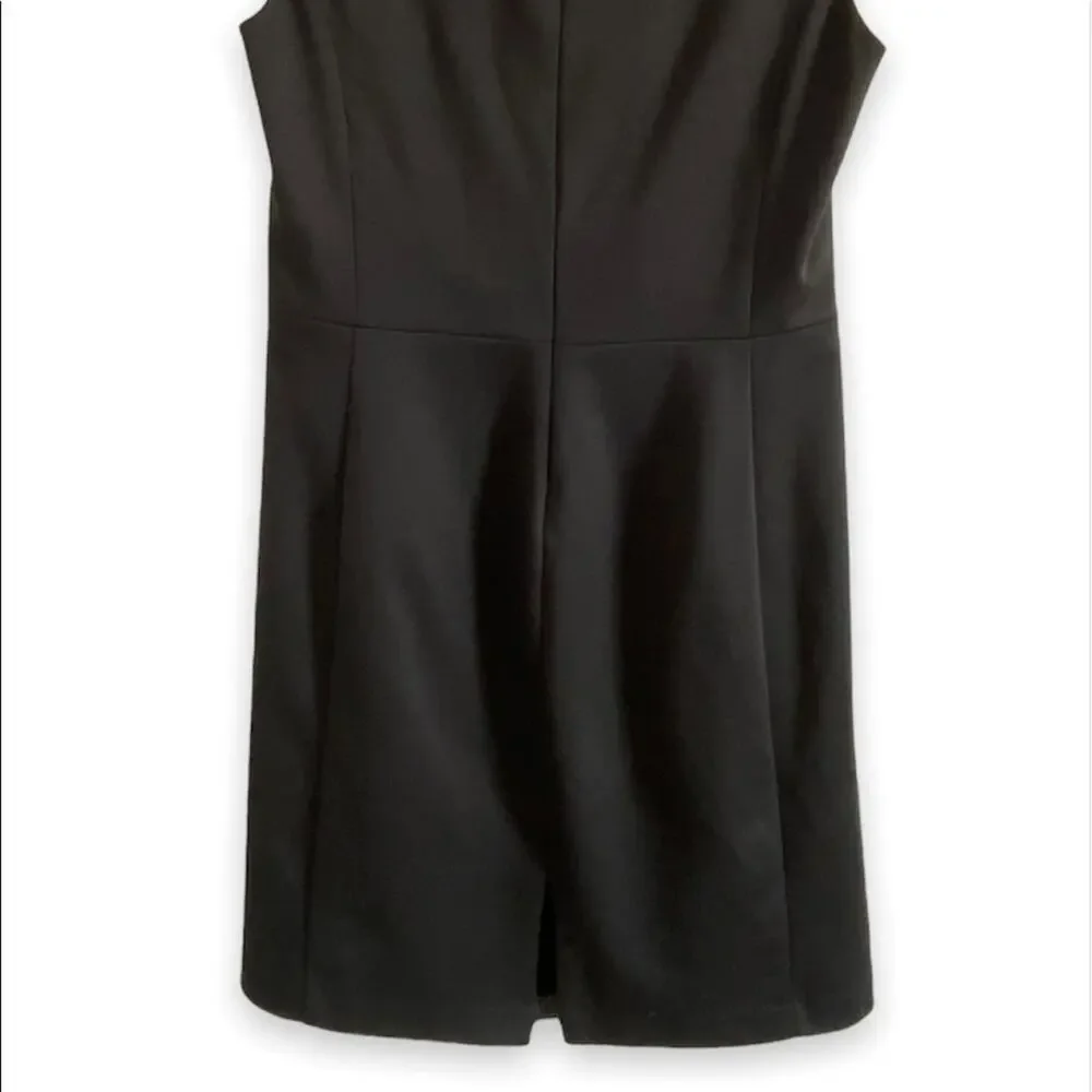 Saks Fifth Avenue Black bodycon cap sleeve dress gray & black size 8 - Picture 4 of 12